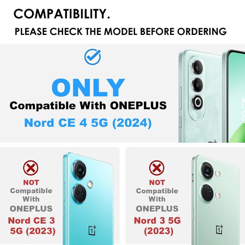 Realcase غطاء خلفي سيليكون لهاتف OnePlus Nord CE 4 5G، مقاوم للخدوش، شفاف كريستالي، واقي للصدمات - Image 2