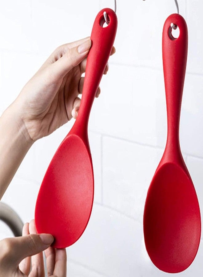 vintak Silicone Rice Spoon, Nonstick Rice Paddle for Rice Cooker, Kitchen Essential Tool (RED) - Image 5