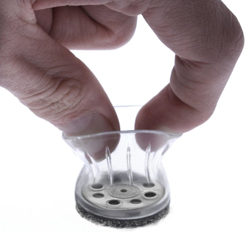 Slipstick وسادات أقدام أثاث غوريلا أوتدور بربر مع غلاف شفاف (8 عبوات) منزلقات أثاث خارجية للأرجل المستديرة والمربعة، متوسطة - Image 5