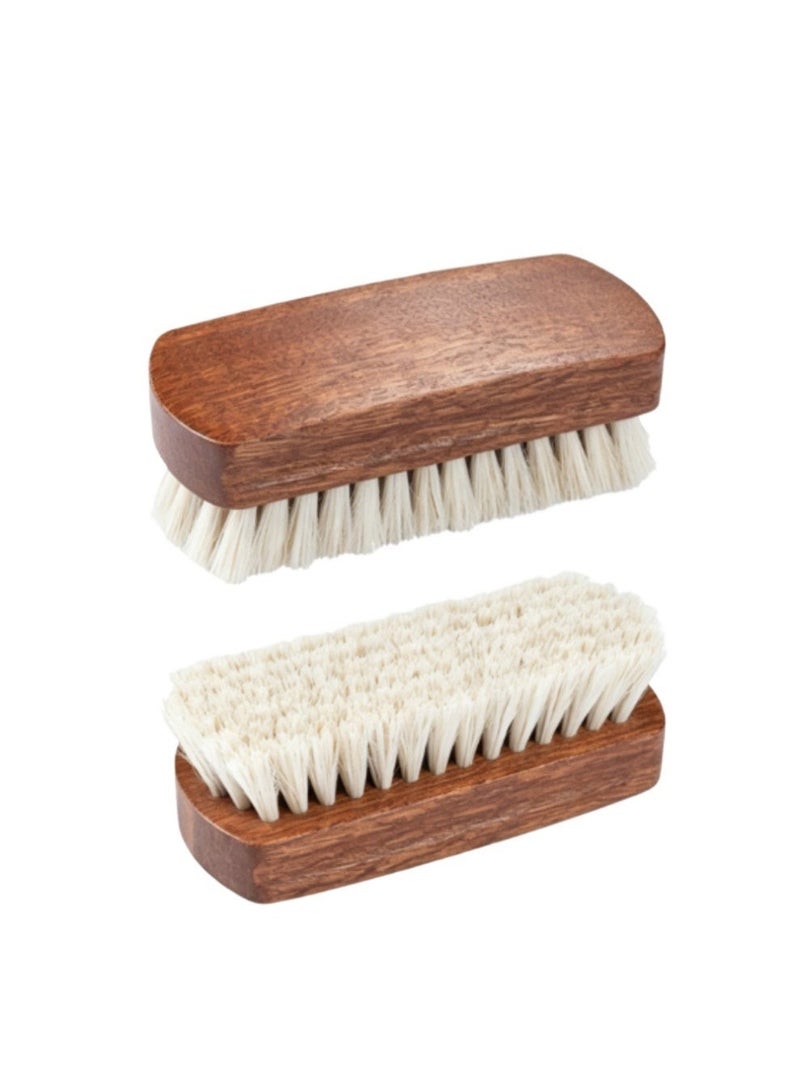 jaexest Premium Wooden Handle Horsehair Shoe Brush – Super Soft Natural Bristle for Polishing Leather Shoes, Boots & Bags – Professional Shine Kit for Men, Gentle Cleaning Tool for Delicate Leather - Image 1