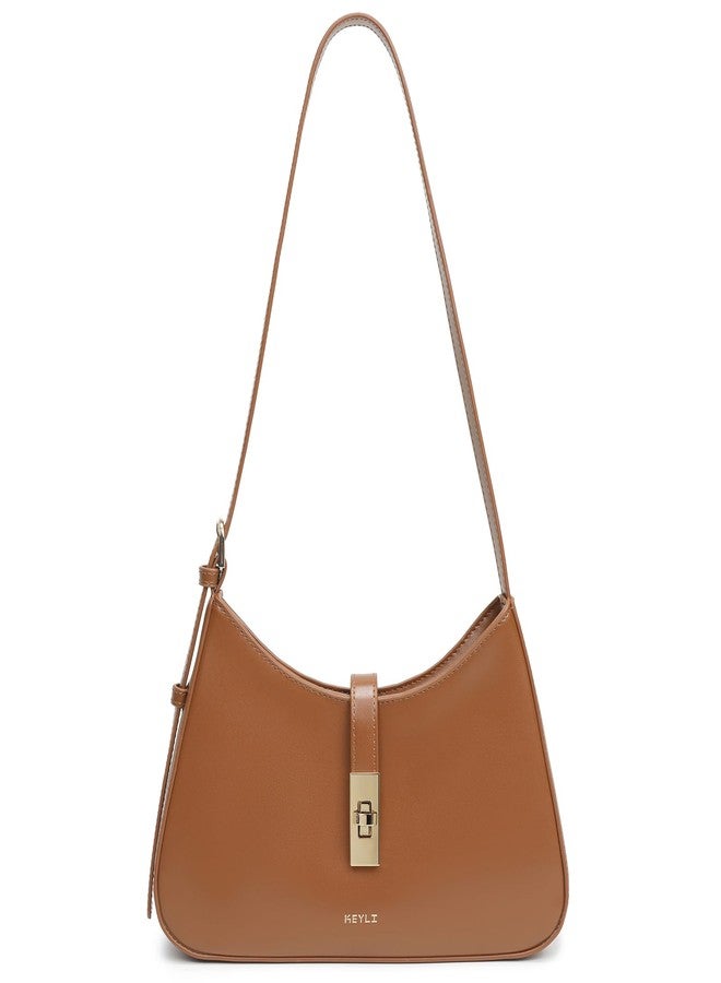 Keyli Fashion Shoulder Bag for Women Vegan Leather Adjustable Handbags Hobo Bags Purses with Long Strap, B-brown, 207.5 cubic inches - Image 1