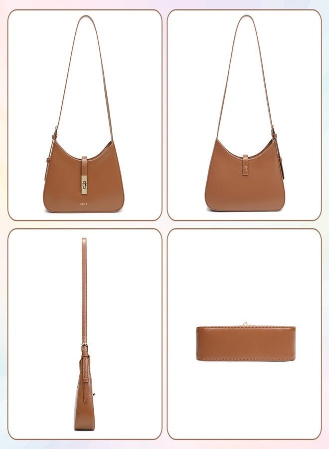 Keyli Fashion Shoulder Bag for Women Vegan Leather Adjustable Handbags Hobo Bags Purses with Long Strap, B-brown, 207.5 cubic inches - Image 5