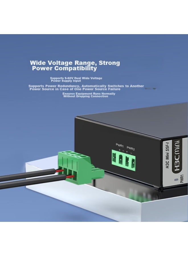 H3c Industrial Ethernet Switch, 8-port 100mbps, Enterprise-grade/monitoring Network Splitter/distributor Hub Converter, Rail-mounted, Wide Temperature Range, Ip41 Waterproof And Dustproof, S8f-i - Image 5