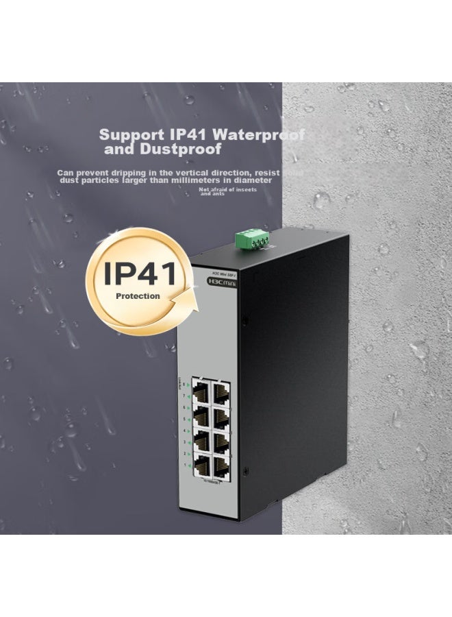 H3c Industrial Ethernet Switch, 8-port 100mbps, Enterprise-grade/monitoring Network Splitter/distributor Hub Converter, Rail-mounted, Wide Temperature Range, Ip41 Waterproof And Dustproof, S8f-i - Image 3