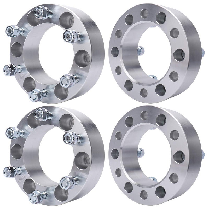 MAYASAF Wheel Spacers 2 THICK 4 PACK 6 Lugs for Toyota TacomaTundra4RunnerSequoia for Ford Courier Pickup for Mazda 2600 Pickup for Chevy GMC Dodge 6X55108mm Bore