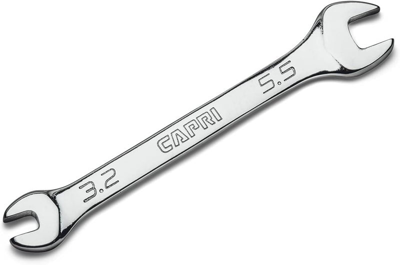 Capri Tools 3.2 mm x 5.5 mm Slim Mini Open End Wrench, Metric - Image 1
