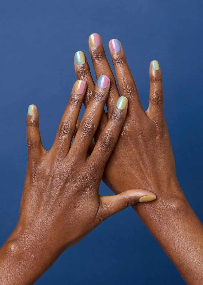 ohora Semi Cured Gel Nail Strips (N Pastel) - Yellow, Ombre, Works with Any UV/LED Lamps, Salon-Quality, Long Lasting, Easy to Apply & Remove - Includes 2 Prep Pads, Nail File & Wooden Stick - Image 2