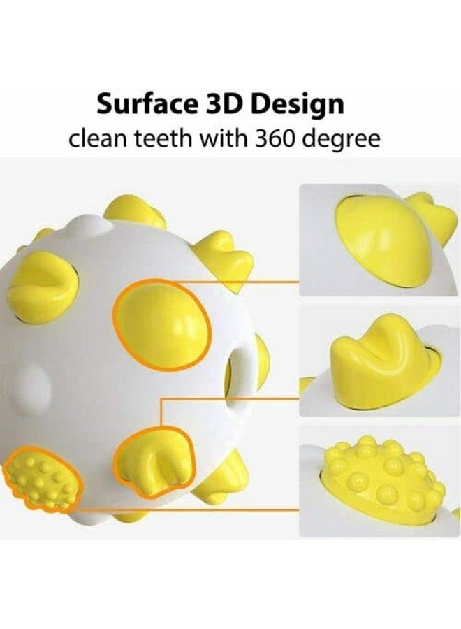 Dog Molar Stick Toy Chewing Resistant Toothbrush Dog Toy Interactive Dog Puzzle Spherical Shaped Chew Balls - (Yellow) - Image 5