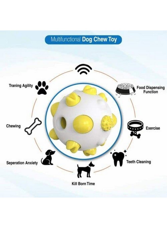 Dog Molar Stick Toy Chewing Resistant Toothbrush Dog Toy Interactive Dog Puzzle Spherical Shaped Chew Balls - (Yellow) - Image 3