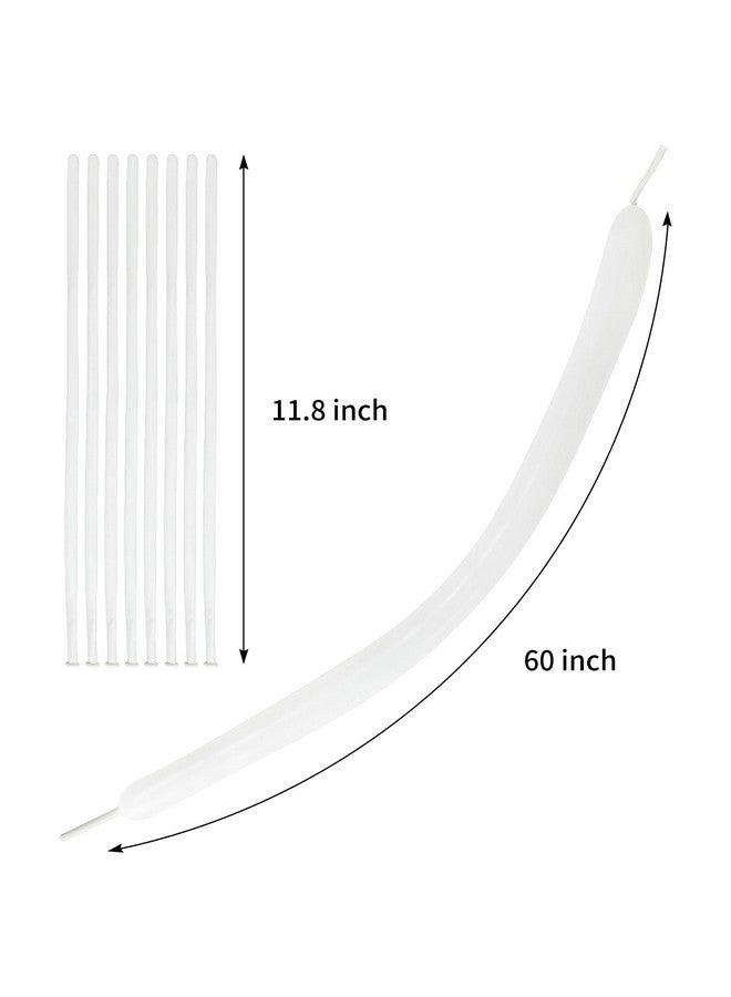 RUBFAC 260 White Long Balloons for Tying Arch, 100pcs Twisting Balloon for Garland Animals Modeling, Birthday, Wedding, Party Decorations - Image 2