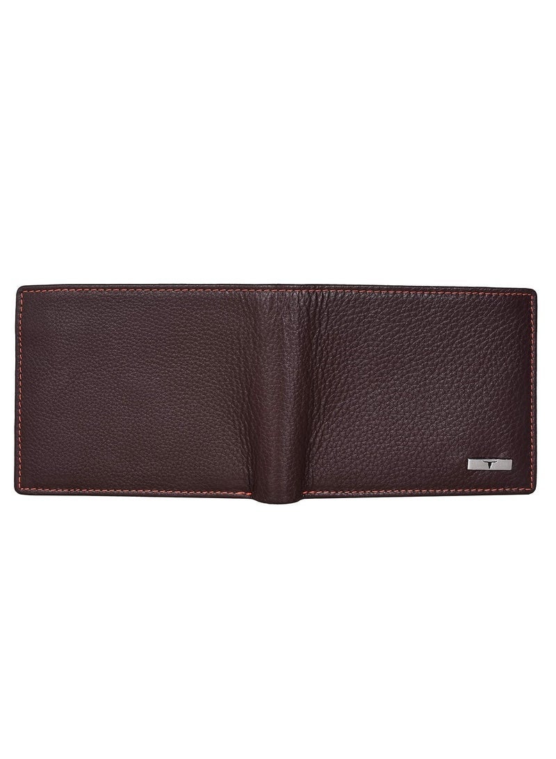 URBAN FOREST Kyle Brown/Orange Leather Wallet for Men - Image 5