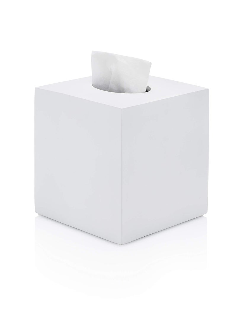 Essentra Home Essentra Home Matte White Square Tissue Box Cover 