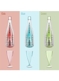 Ad Fresh ADFRESH Champane Flutes 5 PCS Set Portable and Reusable Stemware with Storage Bottle Travel Wedding Beach Party Bar Ware Tools Beer WhiskyDrink Juice Glass Champagne Glass  - Image 2