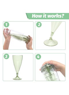 Ad Fresh ADFRESH Champane Flutes 5 PCS Set Portable and Reusable Stemware with Storage Bottle Travel Wedding Beach Party Bar Ware Tools Beer WhiskyDrink Juice Glass Champagne Glass  - Image 4