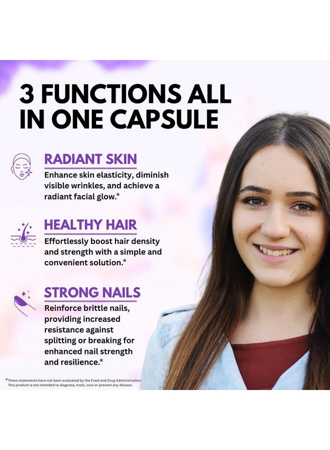 VITBOOST Biotin with Hyaluronic Acid, Collagen and Keratin - 25000 mcg Hair Growth Vitamins for Men and Women - Nails and Skin, USA Made - Third Party Tested, B1, B2, B3, B6, B7 Complex - 60 Capsules - Image 3