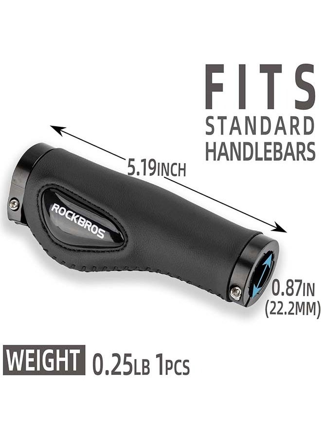 Rockbros ROCKBROS Bike Handle Grips Ergonomics Design Soft Gel Dual Lock on Bicycle Handlebar Grips for Mountain MTB MBX Bike Electric Scooter  - Image 4