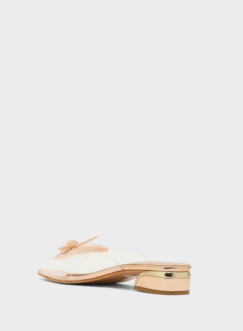 بيتك ستيبس Low Heeled Clear Sandal