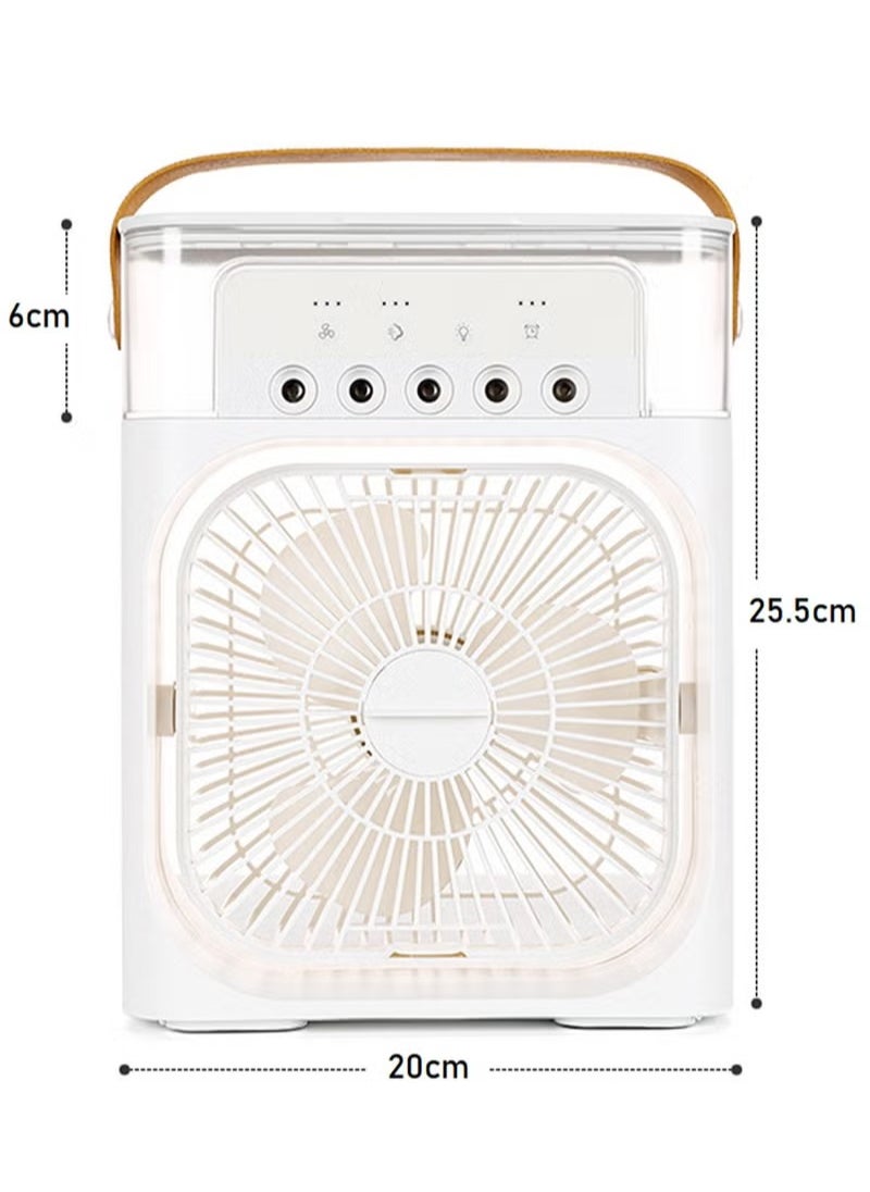 WEIDASI - Portable Mist Sprinkler Fan With 5 Water Outputs And 3 Speeds And 7 Different LEDs Light Colours 600ml Capacity - Image 1