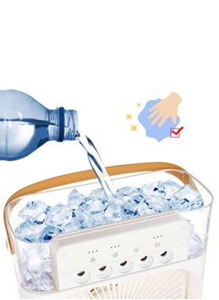 WEIDASI Portable Mist Sprinkler Fan With 5 Water Outputs And 3 Speeds And 7 Different LEDs Light Colours 600ml Capacity  - Image 4