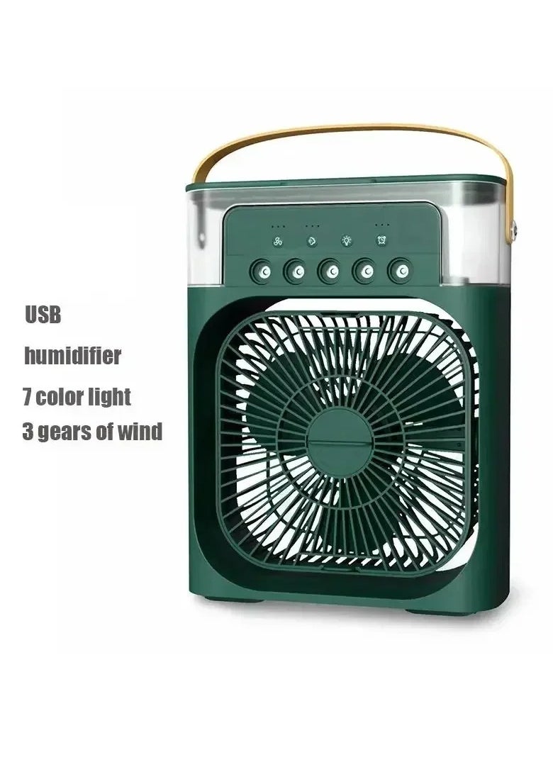 WEIDASI - Portable Mist Sprinkler Fan With 5 Water Outputs And 3 Speeds And 7 Different LEDs Light Colours 600ml Capacity - Image 1