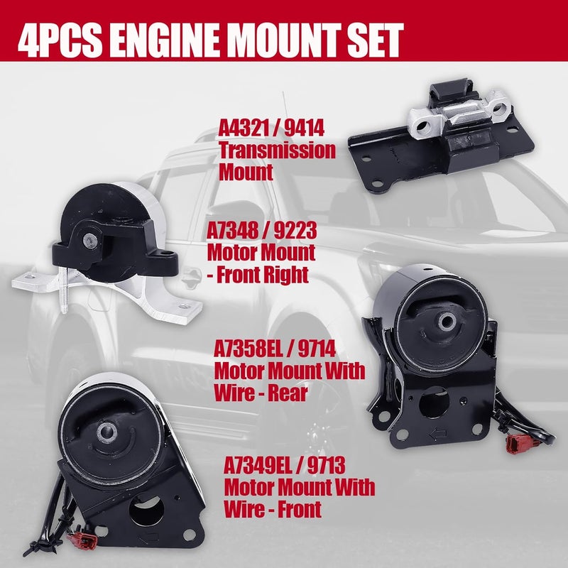 GEUMRI Engine Motor Mount Kit for 2003-2007 Nissan Murano 3.5L 2WD AUTO Transmission - Image 3