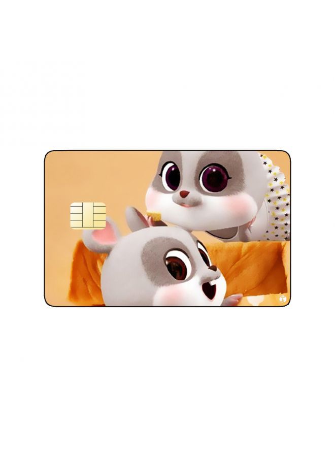 RKN PRINTED BANK CARD STICKER Cute Chibi Mice Drawing - Image 2