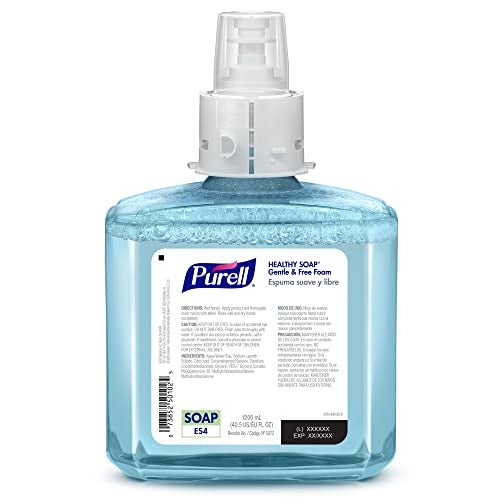 PURELL Brand HEALTHY SOAP Gentle & Free Foam ES4 Starter Kit, 1 - 1200 mL Fragrance Free Soap Refill + 1 - PURELL ES4 Graphite Manual Soap Dispenser (Pack of 1) - 5072-1G - Manufactured by GOJO, Inc. - Image 3