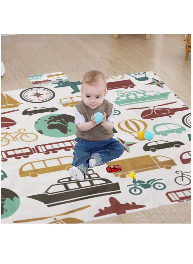 insular - Portable Children's Crawling Mat with Traffic Pattern Print 1 Piece - Image 1