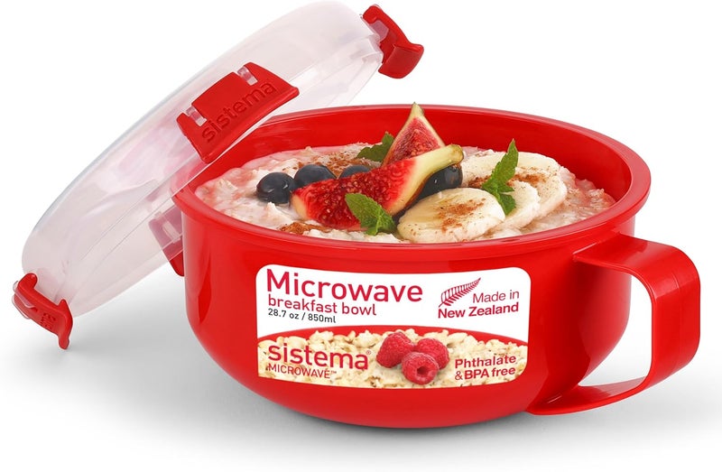 Sistema Microwave Collection Breakfast Bowl 287oz850ml Red - Image 1