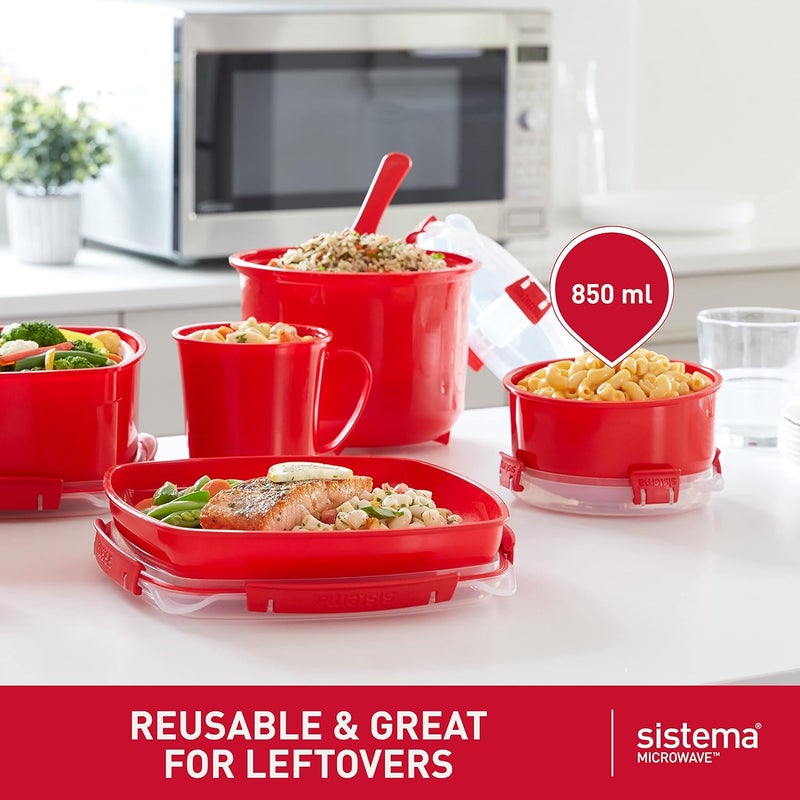 Sistema Microwave Collection Breakfast Bowl 287oz850ml Red - Image 5