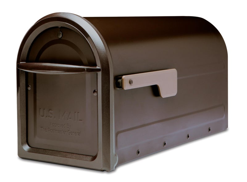Architectural Mailboxes Mapleton™ Heavy Duty Steel Metal Post Mounted Mail Box for Outside, Rubbed Bronze, Large Curbside Mailbox with Magnetic Latch - Image 1