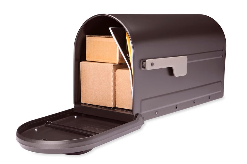 Architectural Mailboxes Mapleton™ Heavy Duty Steel Metal Post Mounted Mail Box for Outside, Rubbed Bronze, Large Curbside Mailbox with Magnetic Latch - Image 3