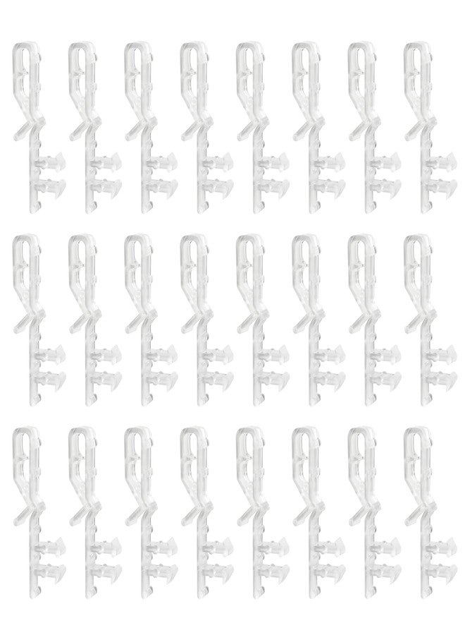 Rierdge Hidden Valance Clips 24 Pcs 2.1” Clear Plastic Window Blind Clips Holder Hidden Valance Retainer Valance Clips for Horizontal Blind Valance - Image 5