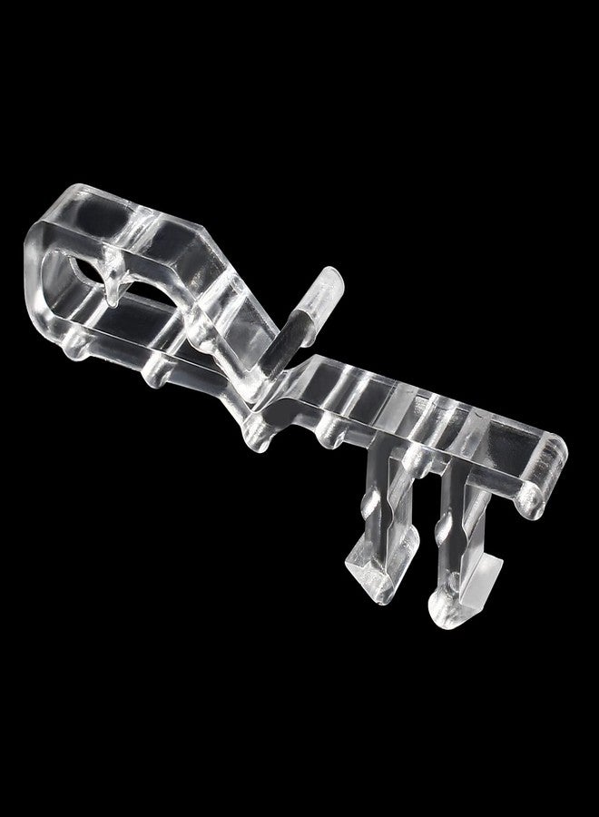 Rierdge Hidden Valance Clips 24 Pcs 2.1” Clear Plastic Window Blind Clips Holder Hidden Valance Retainer Valance Clips for Horizontal Blind Valance - Image 4