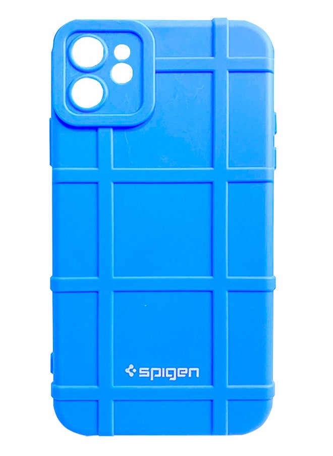Spigen - Iphone 11 Ribbed Silicone Back Cover, New And Unique iPhone 11 Silicone Case (Blue) - Image 1