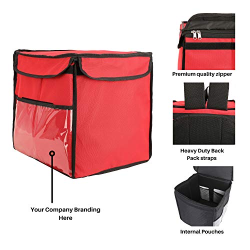 999 Standard Insulated Meal Delivery 47L Bag (RED) Branded Premiun Quality Food Carry On Bike Pickup Backpack. - Image 4