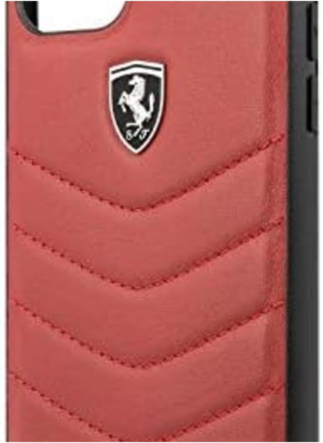 CG MOBILE - Ferrari Heritage Quilted Leather Hard Case Red Iphone 11 Pro - Image 1