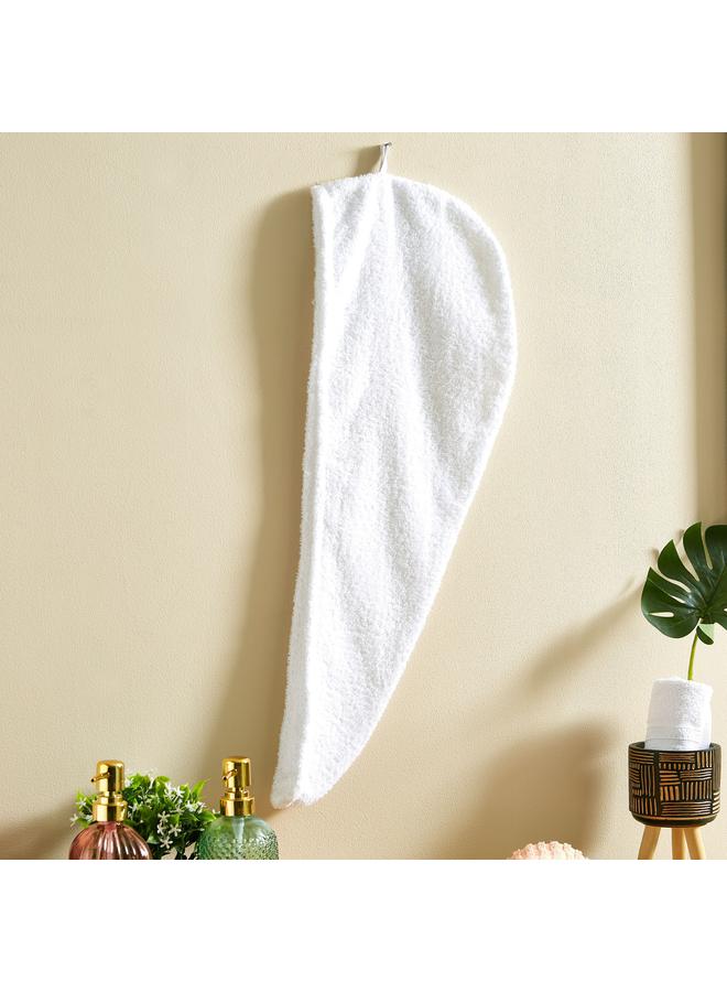 ATLANTA Solid Cotton Hair Wrap Towel 68X23 Dusty Pinkskip Description - Image 1