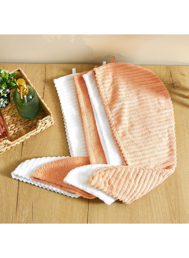 ATLANTA Solid Cotton Hair Wrap Towel 68X23 Dusty Pinkskip Description - Image 3