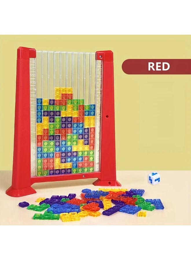 نيوسني لعبة مكعبات البناء ثلاثية الأبعاد للأطفال تعليمية إبداعية حمراء محمولة مادة بولي بروبيلين هدية - Image 1