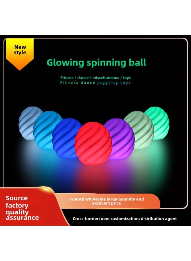 Generic - Luminous Throw Ball Led Luminous Throw Ball Fitness Throw Ball Creative Luminous Ball Toy Flash POI Ball-Color:White - Image 1