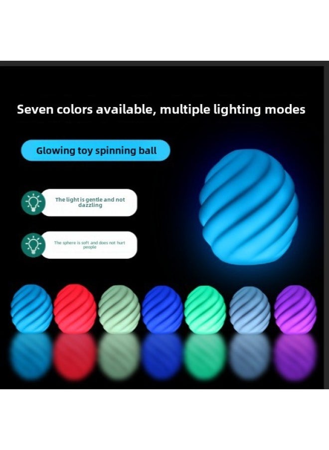 Generic - Luminous Throw Ball Led Luminous Throw Ball Fitness Throw Ball Creative Luminous Ball Toy Flash POI Ball-Color:White - Image 1