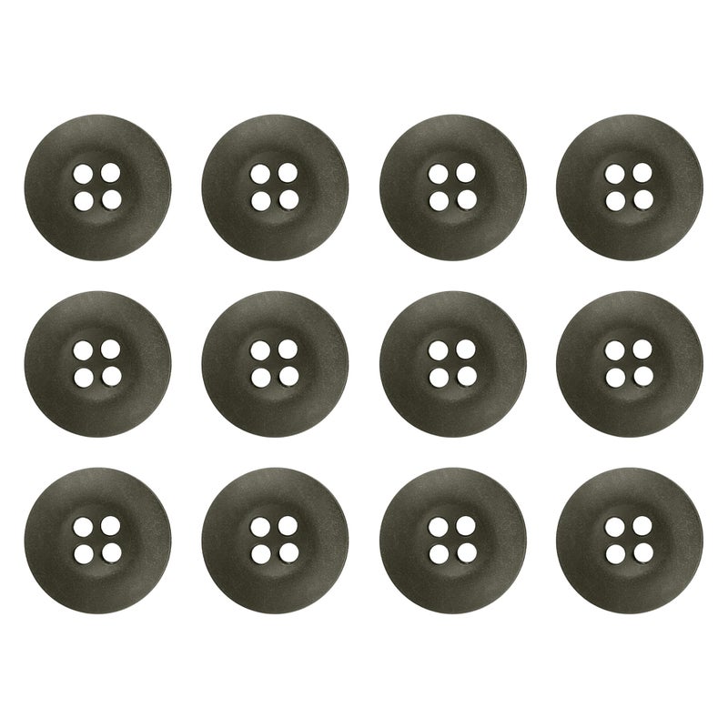 ButtonMode Tactical Buttons 19mm 30L Style 26 BDU ACU OCP ABU GI OD OC M65 Combat Arctic Army Cadet Uniform, American Military Spec Industrial Strength, Size 0.75 in. or 3/4", Foliage Green, 12-Button