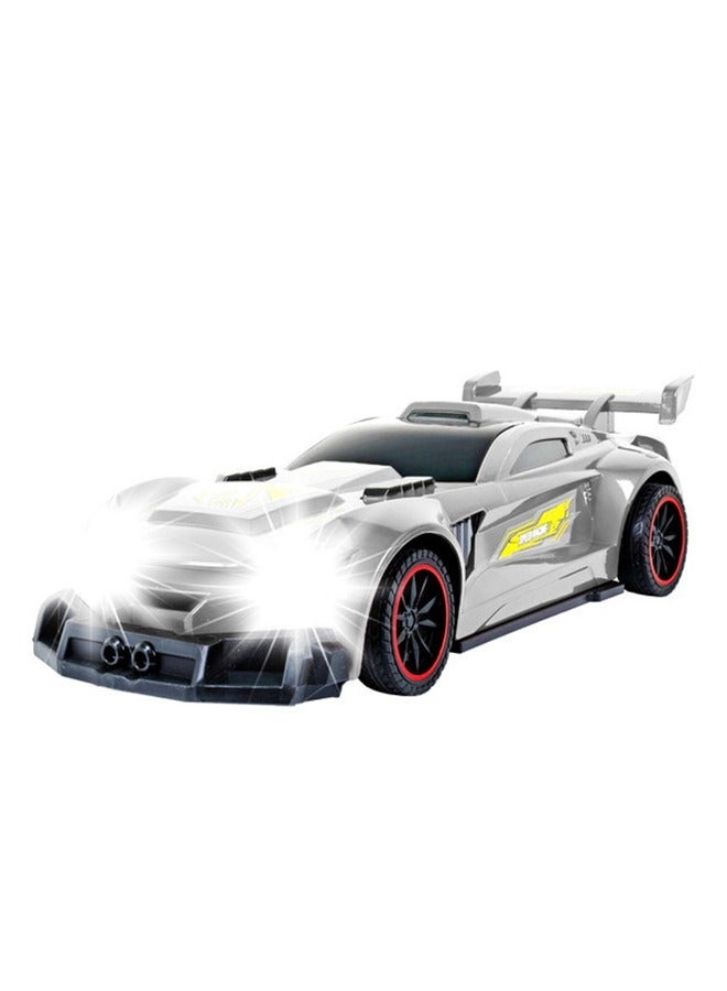 KOOL SPEED 1:10 Scale LED Light-Up Grey R/C Racing Car 2.4G High-Speed Remote-Controlled Car with Dynamic Lights, Durable Construction & Powerful Motor, Indoor & Outdoor Fun, Perfect for Kids Aged 3+ - Image 3