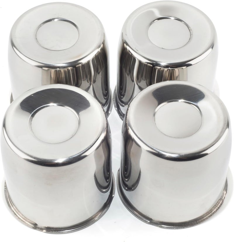RTRHINOTUNING 4PCS 108mm Push Through Wheel Center Caps Chrome Rim Center Caps for 4.25" Truck Trailer RV SUV Wheels Center Bores - Image 1