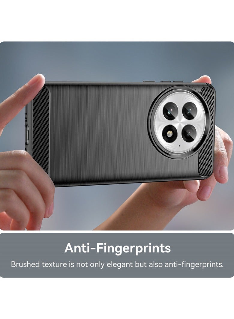 Brushed Carbon Fiber Shockproof Case For OnePlus 13 - Black - Image 4