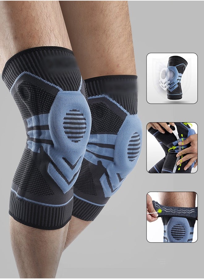 DUNISO 1PCS Knee Pad Knee Brace with Side Stabilizers and Patella Gel Pads Adjustable Compression Knee Support Braces for Knee Pain Meniscus Tear ACL MCL Arthritis Joint Pain Relief Injury Recovery  - Image 5