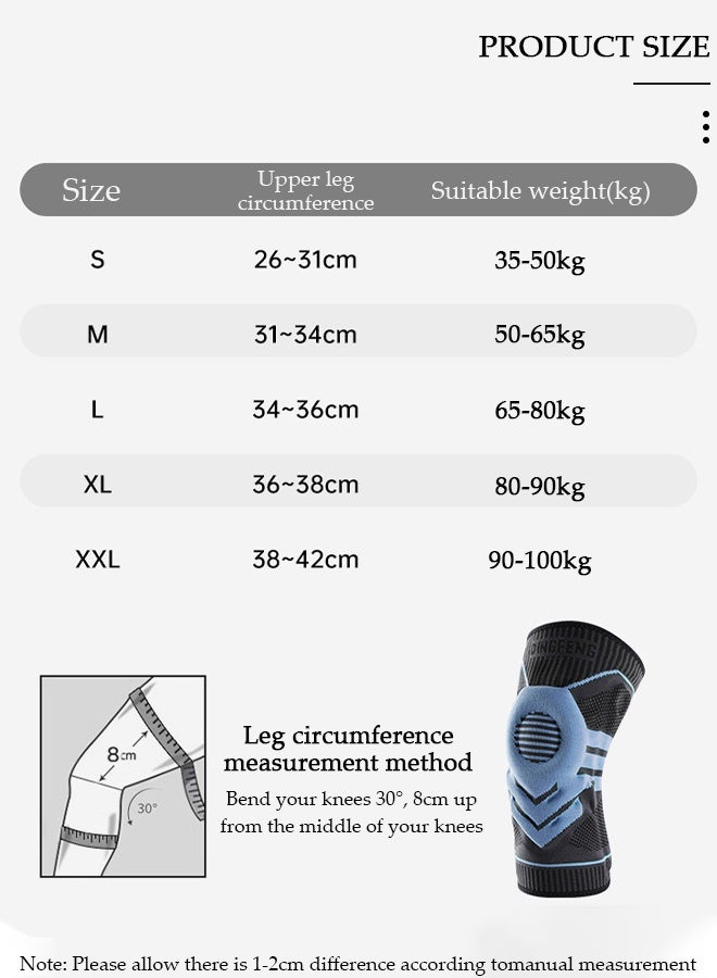 DUNISO 1PCS Knee Pad Knee Brace with Side Stabilizers and Patella Gel Pads Adjustable Compression Knee Support Braces for Knee Pain Meniscus Tear ACL MCL Arthritis Joint Pain Relief Injury Recovery - Image 2