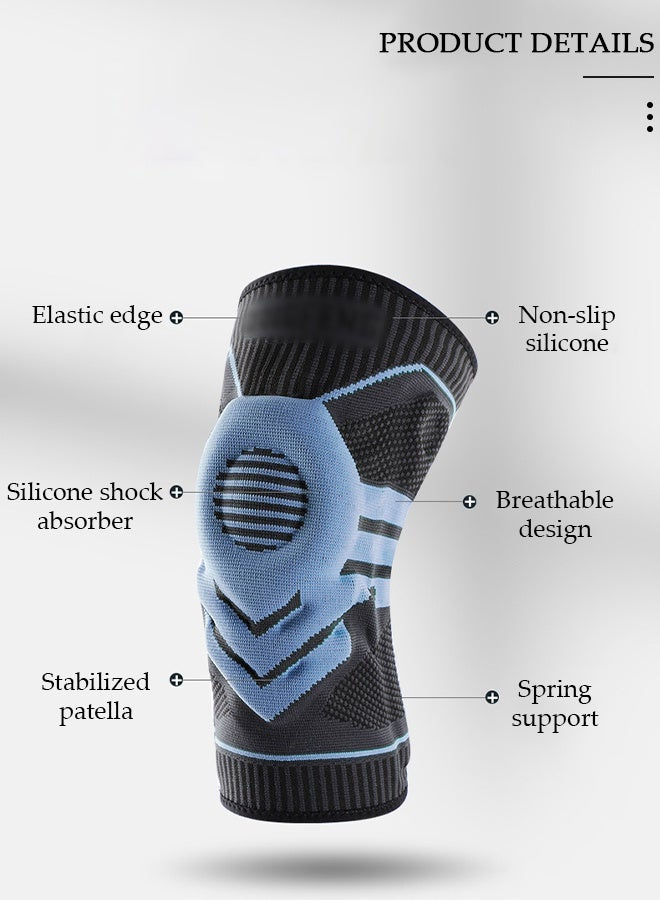 DUNISO 1PCS Knee Pad Knee Brace with Side Stabilizers and Patella Gel Pads Adjustable Compression Knee Support Braces for Knee Pain Meniscus Tear ACL MCL Arthritis Joint Pain Relief Injury Recovery - Image 3