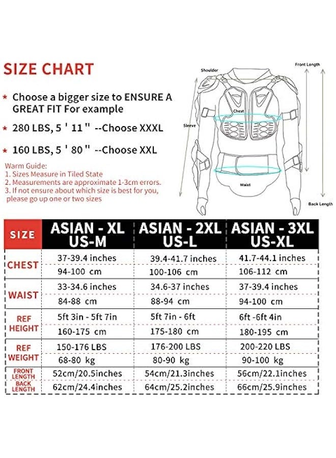 Sulaite Motorcycle Protective Gear, Motorcycle Body Armor, Dirt Bike Chest Protector Gear, Mtb Dirt Bike Knee Pads - Image 4